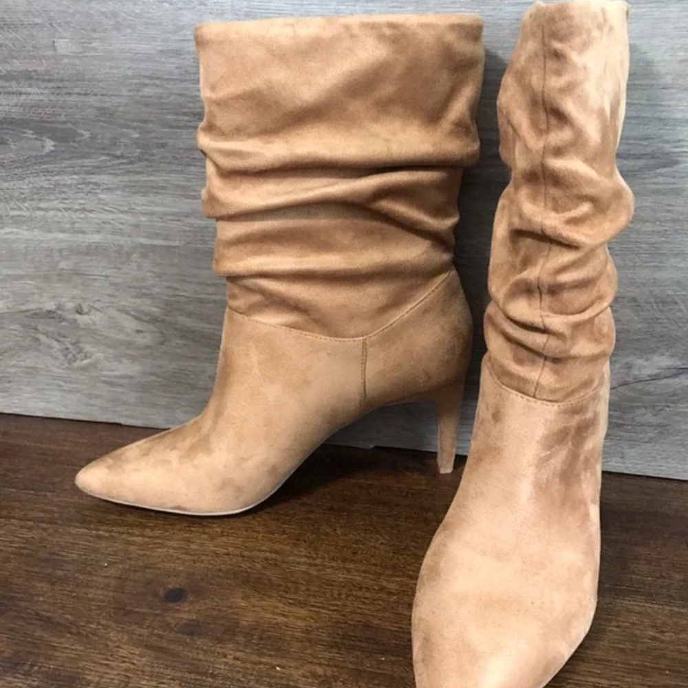 JCPenney Tan Heeled Boots for Women